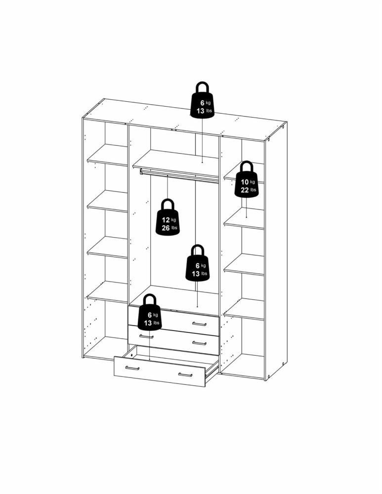 Space Wardrobe With 4 Doors 3 Drawers 0 Space Wardrobe With 4 Doors 3 Drawers 0