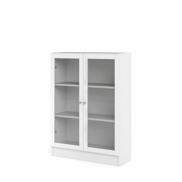 Bookcases, Black Wood Bookcase With Glass Doors